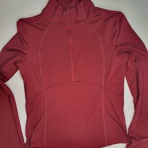 PINK Victoria's Secret Quarter-Zip Pullover Burgundy Color NWT